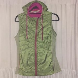 Smartwool Women's Smartloft 60 Hoodie Green/Pink Vest Sz S